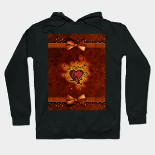 Beautiful heart with leaves Hoodie